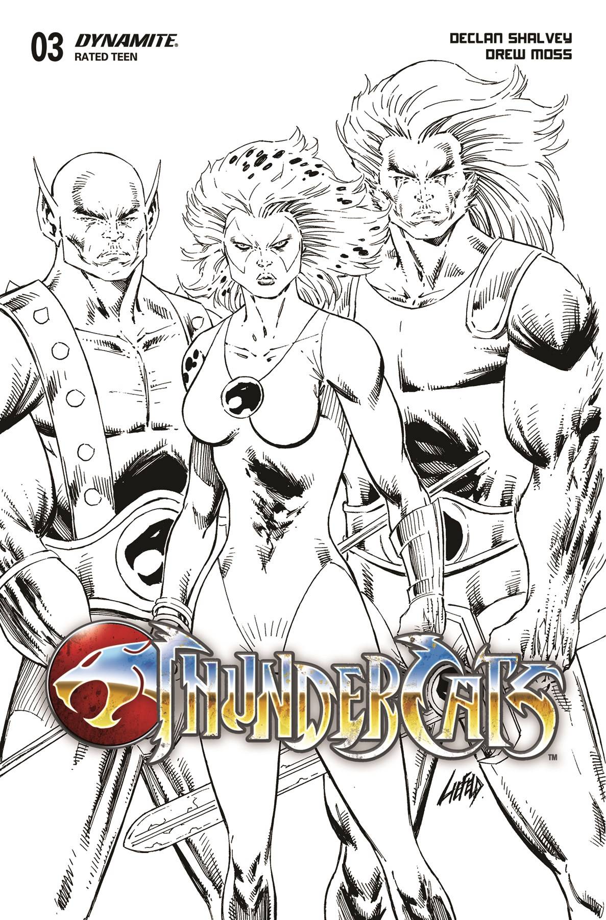 Thundercats #3 Y 1:10 Rob Liefeld B&W Variant (04/10/2024) Dynamite