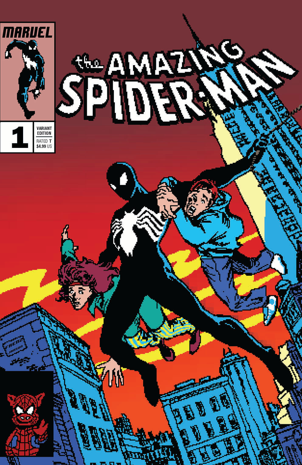 SYMBIOTE SPIDER-MAN #1 16 Bit Matthew Waite Variant Amazing Spider-Man 252 Homage (04/10/2019) MARVEL