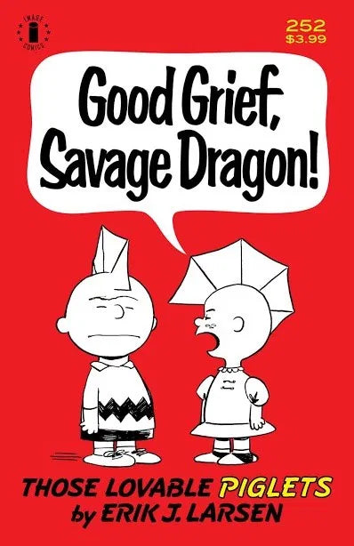 Savage Dragon #252 2nd Print Erik Larson Peanuts Charlie Brown Lucy Variant (Mr) (11/04/2020) Image