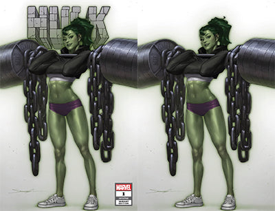 Hulk #1 Jeehyung Lee She-Hulk Weightlifting Pin-Up GGA Variant (11/30/2021) Marvel