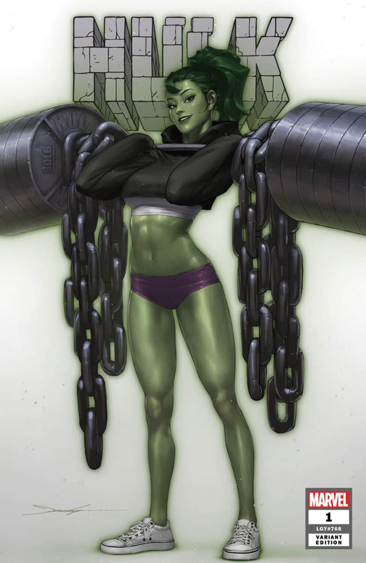 Hulk #1 Jeehyung Lee She-Hulk Weightlifting Pin-Up GGA Variant (11/30/2021) Marvel