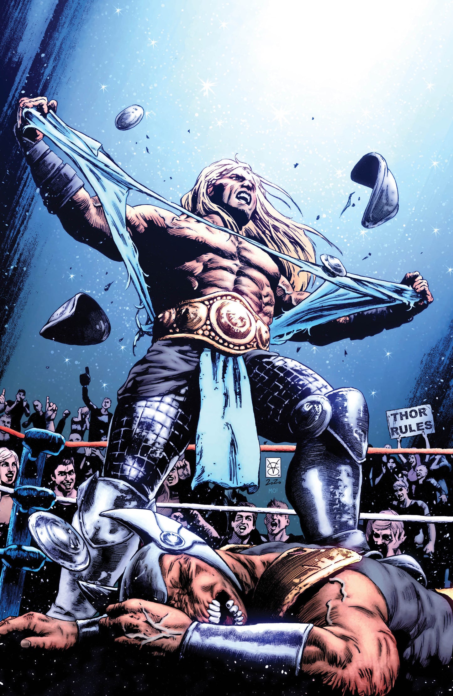 Thor #9 Valerio Gangiordano Variant WWF WWE Hulk Hogan Wrestling Homage Shirt Rip (11/04/2020) Marvel