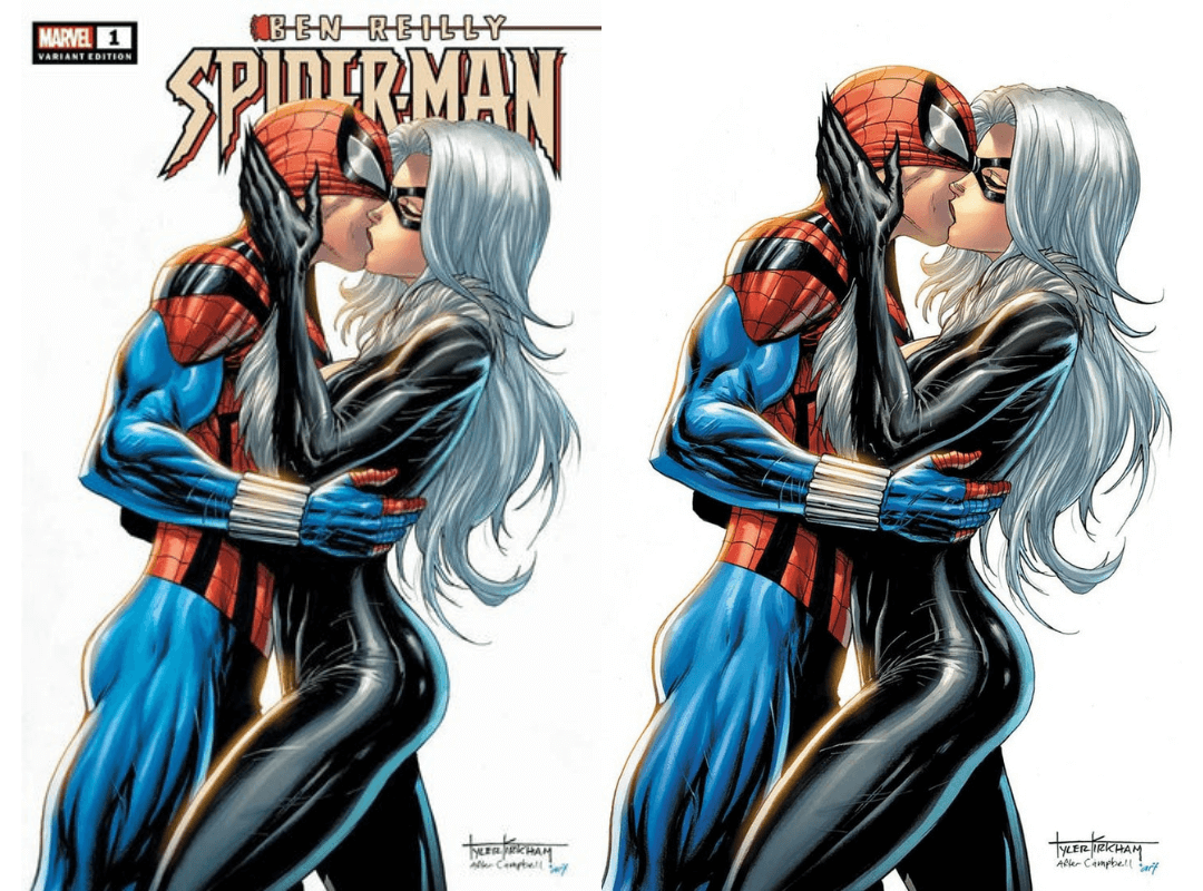 Ben Reilly Spider-Man #1 Tyler Kirkham Variant Black Cat Kiss (01/19/2022) Marvel