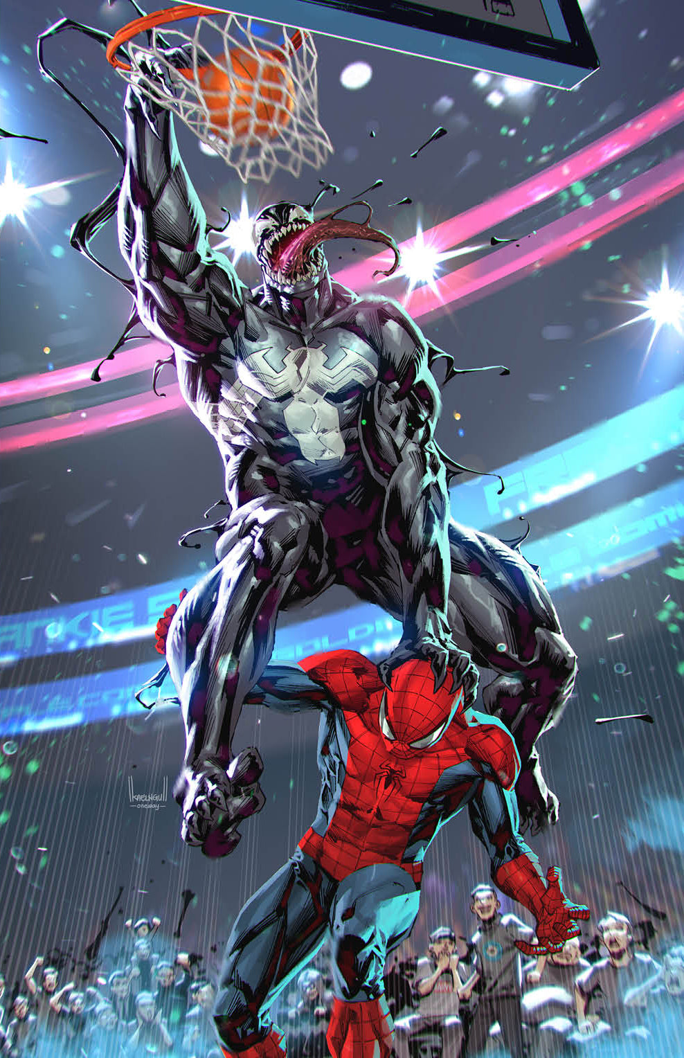 Venom #35 200 Kael Ngu Spider-Man Basketball Slam Dunk Variant KIB (06/09/2021) Marvel