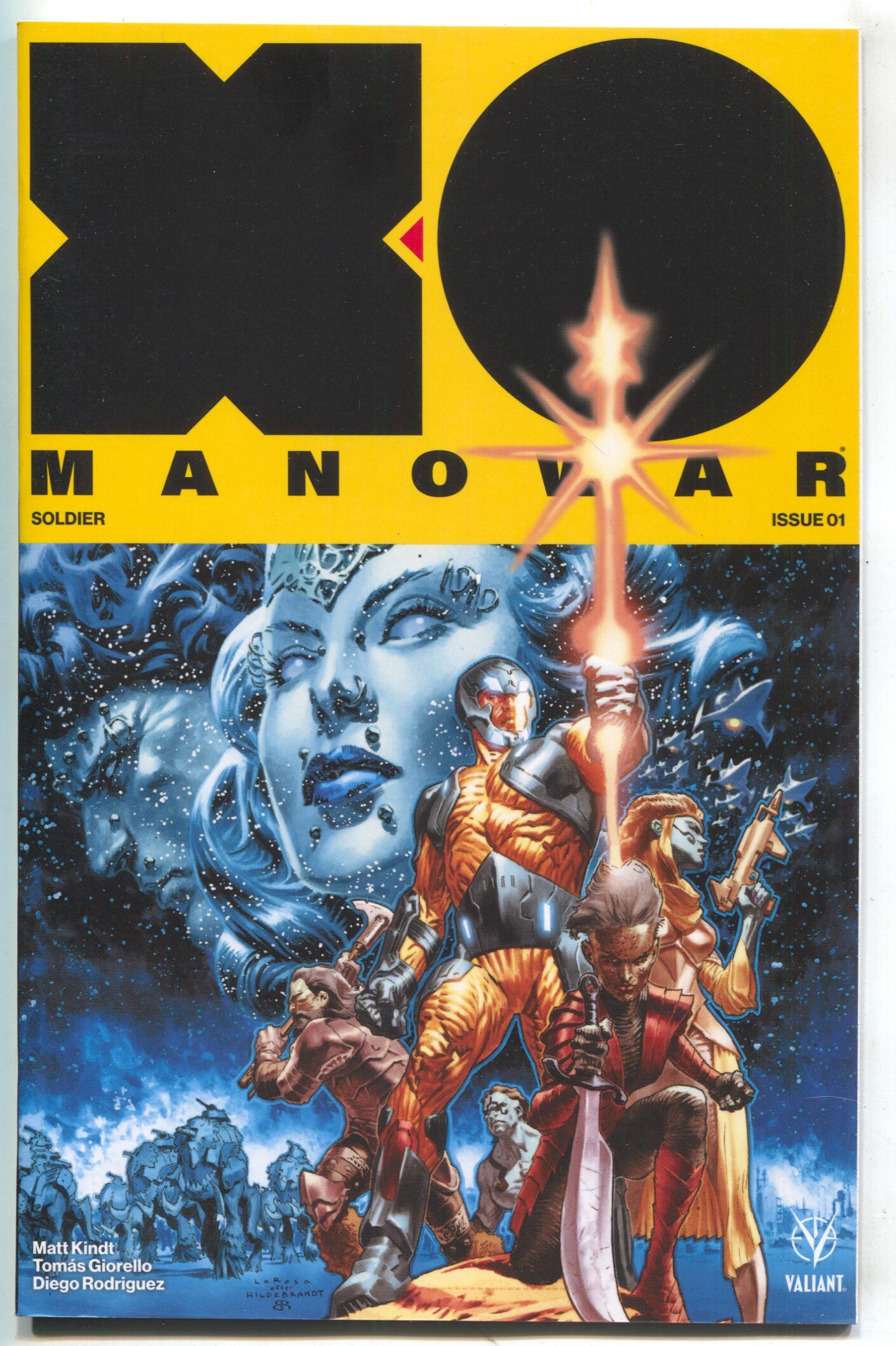 X-O Manowar 1 A Valiant 2017 NM Lewis LaRosa Variant