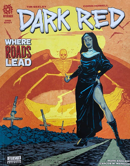 Dark Red Where Roads Lead Oneshot #1 Aftershock Ambassador Exclusive