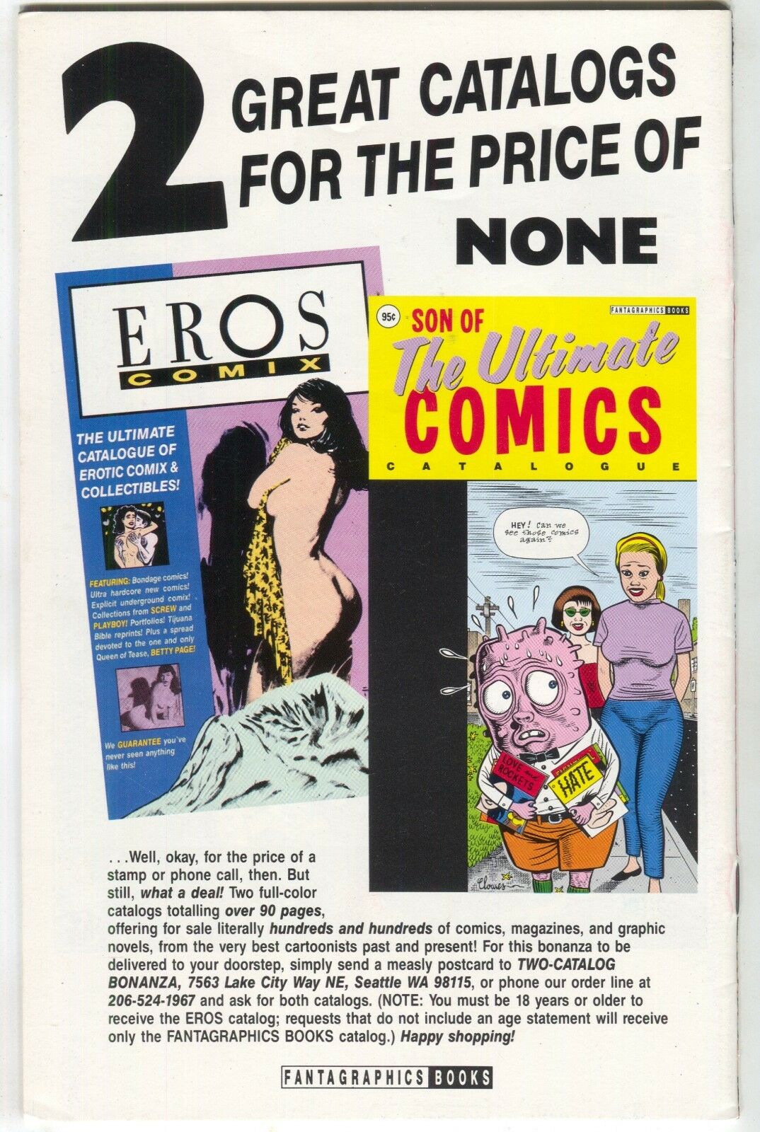 Pipsqueak Papers 1 Eros 1993 VF NM Wallace Wood Wally
