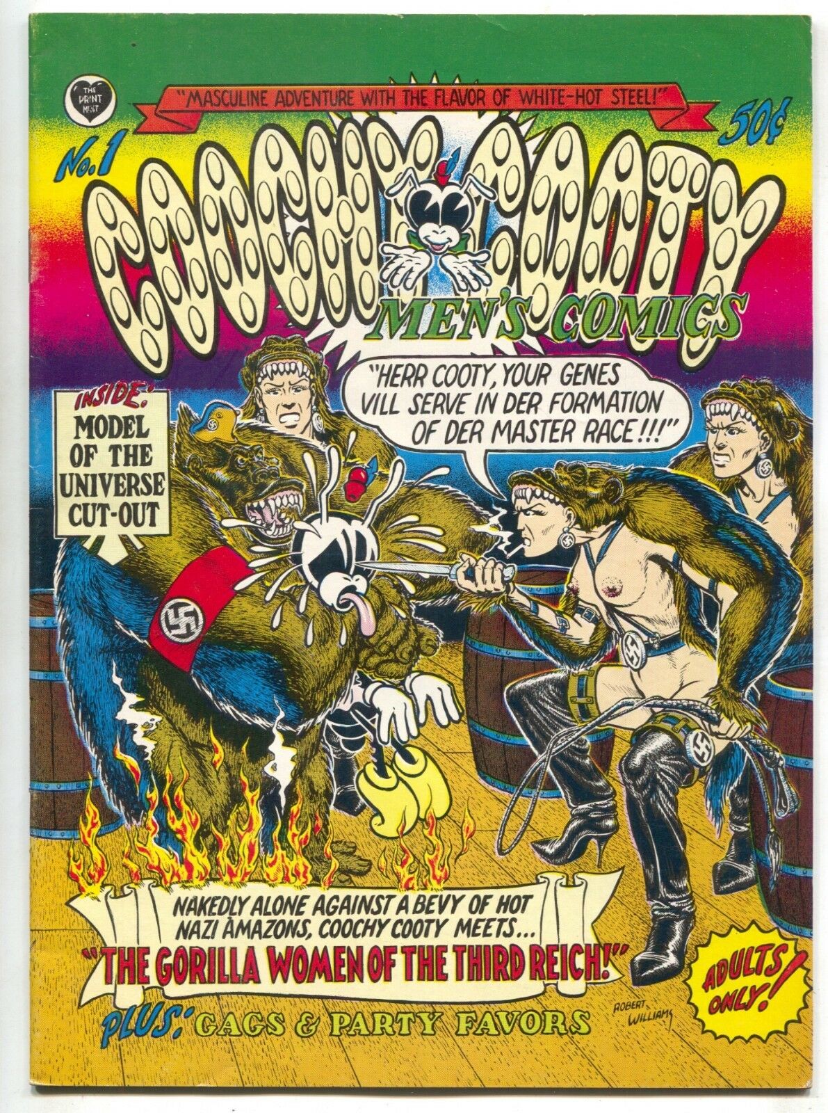 Coochy Cooty Men's Comics 1 Print Mint 1970 FN VF Robert Williams 1st