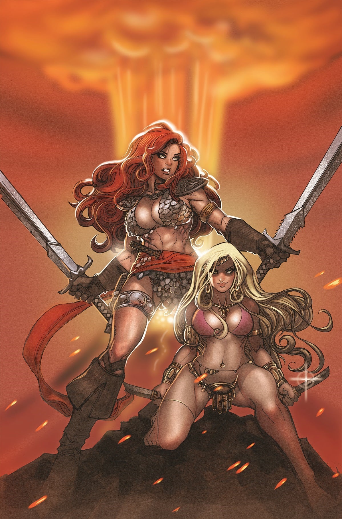 Invincible Red Sonja #10 P 1:7 Moritat Virgin FOC Variant (09/07/2022) Dynamite