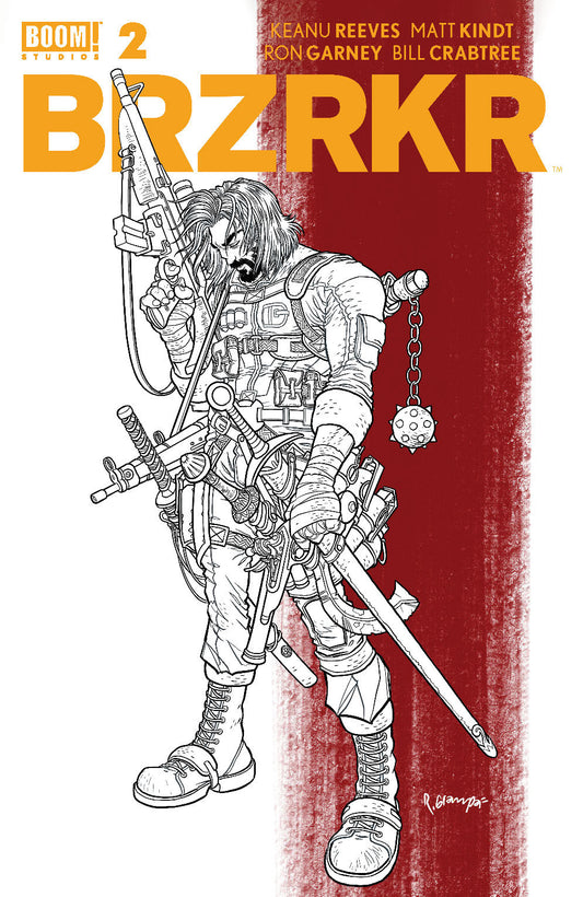 Brzrkr (Berzerker) #2 1:20 Rafael Grampa Red Stripe Sketch Secret Variant (Mr) (04/28/2021) Boom